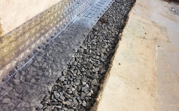 Basement waterproofing channel
