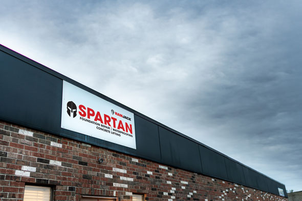 Spartan Ram Jack business office sign