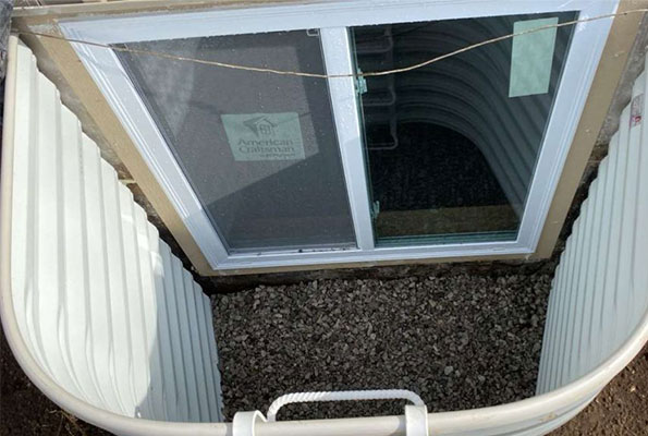 window well installed by a basement window